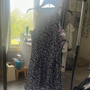 Copper Key Blue Halter Sundress Sleeveless Midi